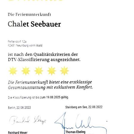 Chalet Seebauer Neunburg vorm Wald Exterior foto